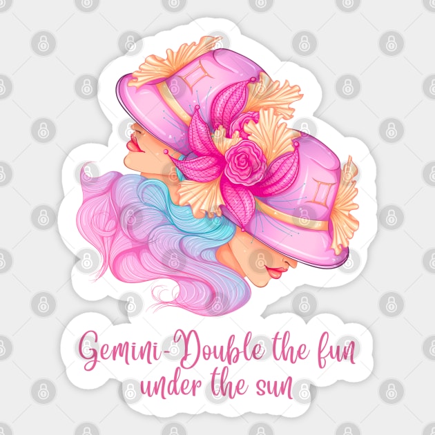 Gemini Birth Sign Sticker by BirdsnStuff